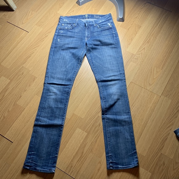 7 For All Mankind Kimmie Straight Leg Jeans Size 27 - Picture 2 of 4